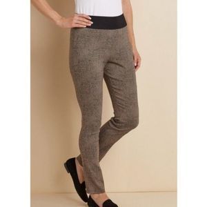 Soft Surroundings Leggings Pant Tan Brown Sassy Speckled Pant Extra Small Petite